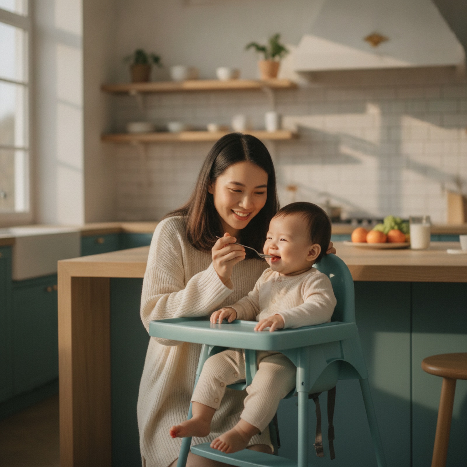 Mẹ cho bé ăn dặm vui vẻ