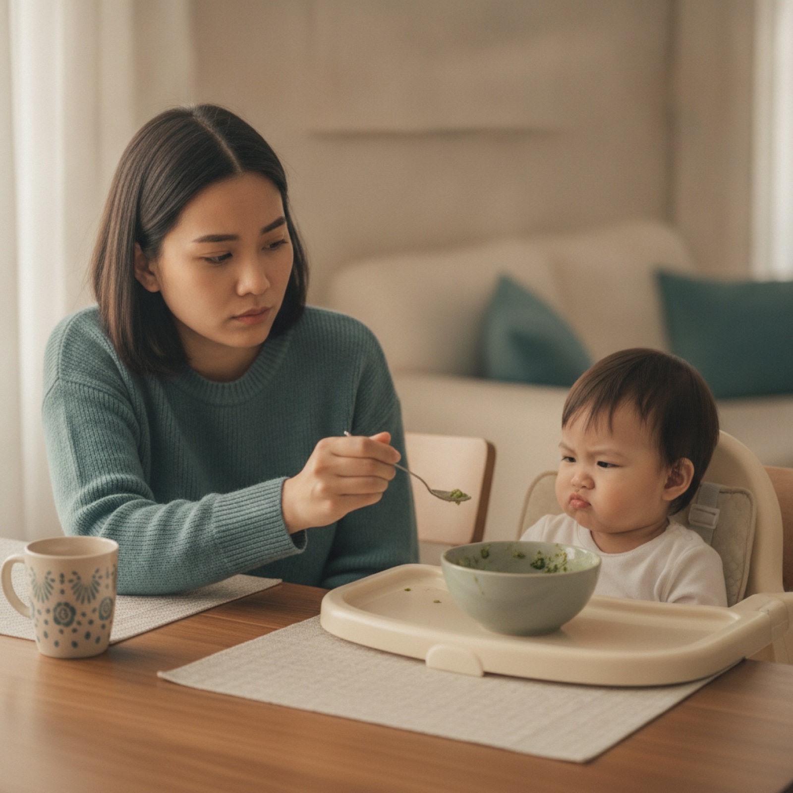 Mẹ mệt mỏi vì con biếng ăn